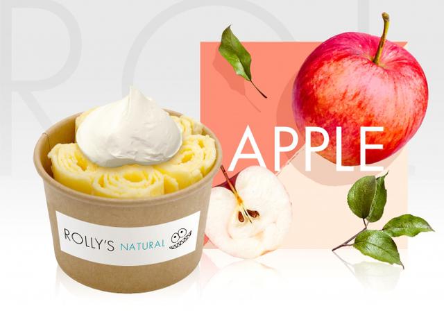 画像: 「りんご」 ¥500 (税込) リンゴの甘みとミックスインに入れる氷のシャキシャキの新食感をお楽しみください (その他アイスメニュー) チョコバナナ/ピスタチオ/塩キャラメルとマカダミアナッツ/ココアクッキー/抹茶/イチゴ/チョコレートブラウニー