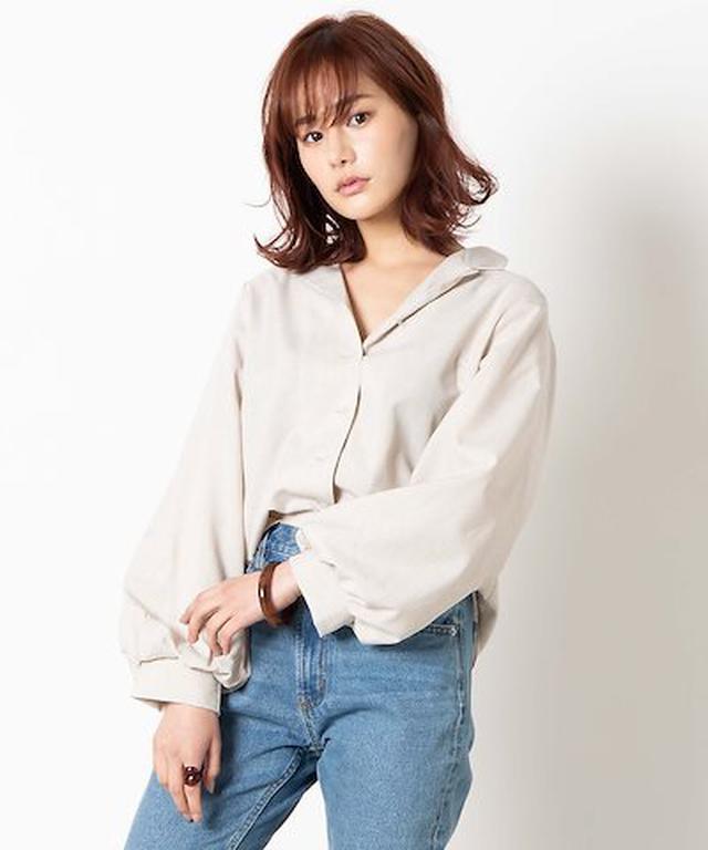 画像: おすすめコーデ⑤ ボリュームシャツ×ジーンズのワンポイントコーデ