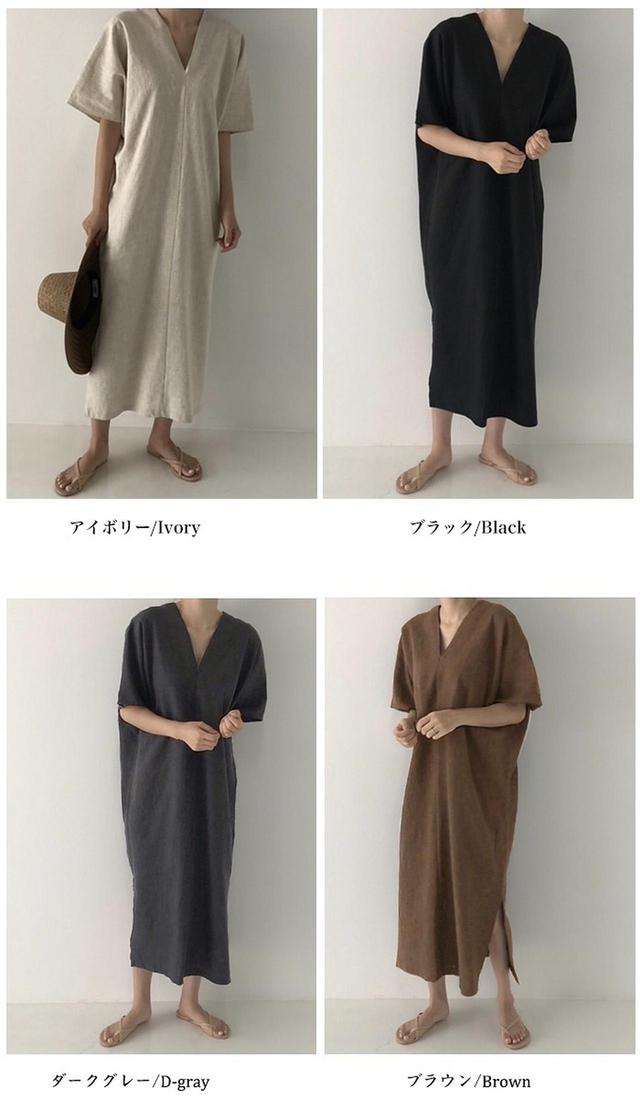 画像3: リネンVネックワンピース