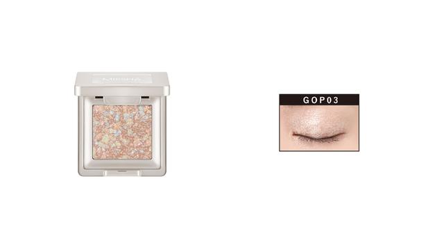 画像: ・GOP03 キャンドルプリズム(上品なパール感) オパールベージュベース×ゴールド・ブルー・オレンジグリッター