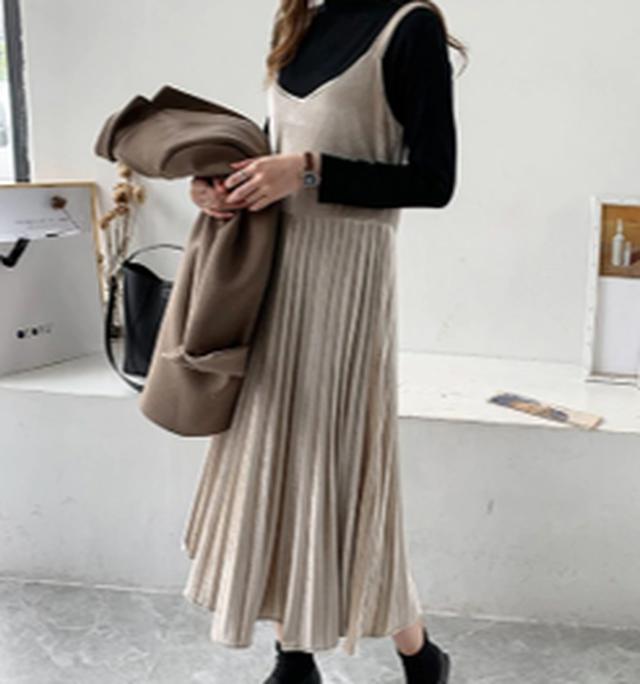 画像: ベロアキャミワンピース www.qoo10.jp
