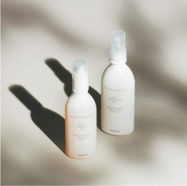 画像: 〈ヘアサロン専売品〉 スプリナージュ ジェントルニュアンス オイル 140mL ¥3,200 スプリナージュ パフリフレッシング ミスト 165mL ¥2,600 (価格は全て税抜き)