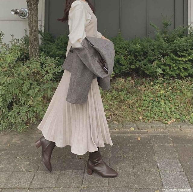 画像2: マキシ丈スエードビスチェワンピース