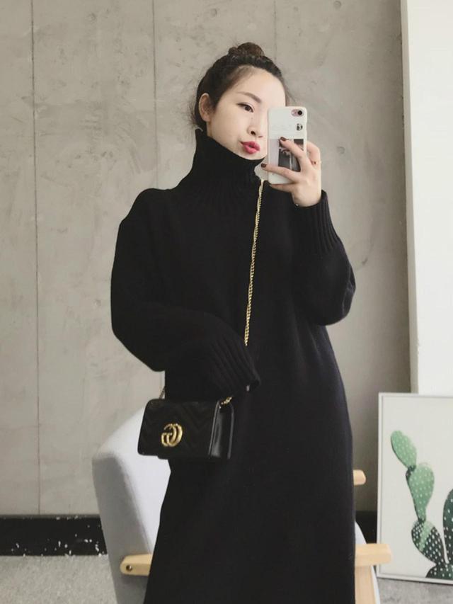 画像2: ハイネックロングニットワンピース