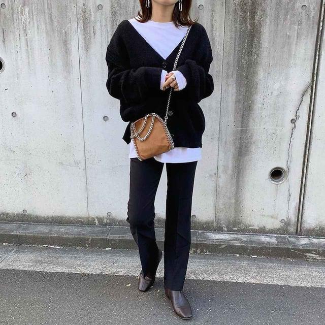 画像1: シンプルロングスラックスパンツ