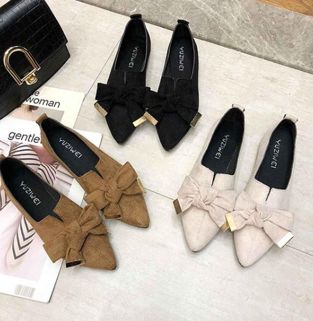 画像: バブーシュタイプ フラットパンプス www.qoo10.jp
