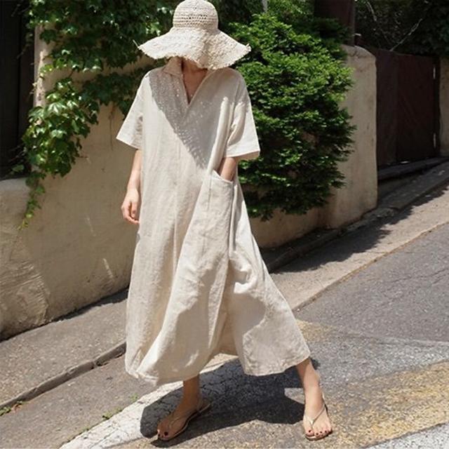 画像1: スキッパーリネンワンピース