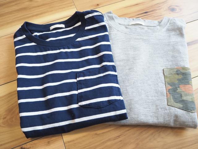 画像: Tシャツ:左右共にGU(画像:筆者撮影)