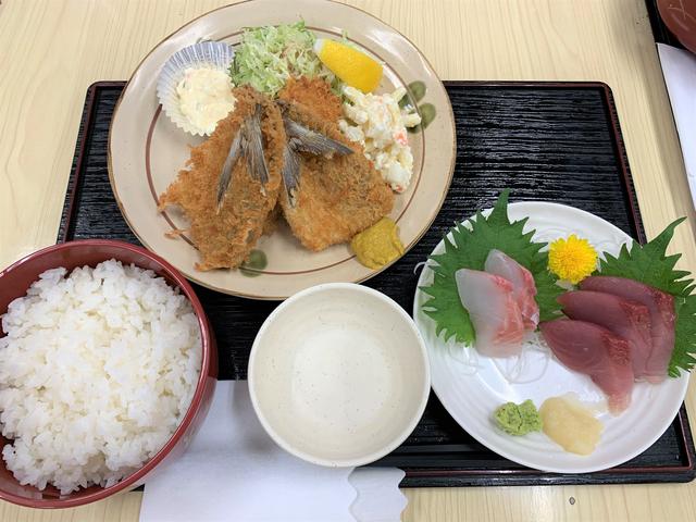 画像2: キャンプ前の腹ごしらえ! 「活き活き家 八千代店」でアジフライ定食や刺し身など海鮮ランチ!