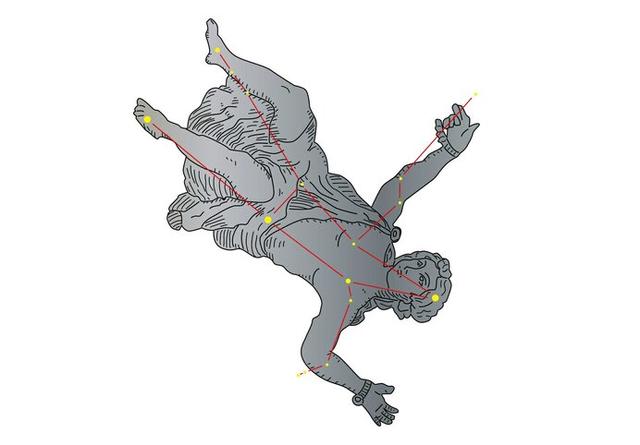 画像: アンドロメダ座は、鎖でつながれた姫の姿