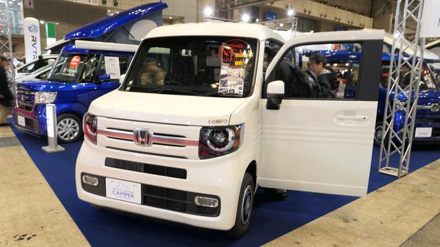 画像: ホンダ「N―VAN」ベースのキャンピングカー:ホワイトハウス製(筆者撮影)