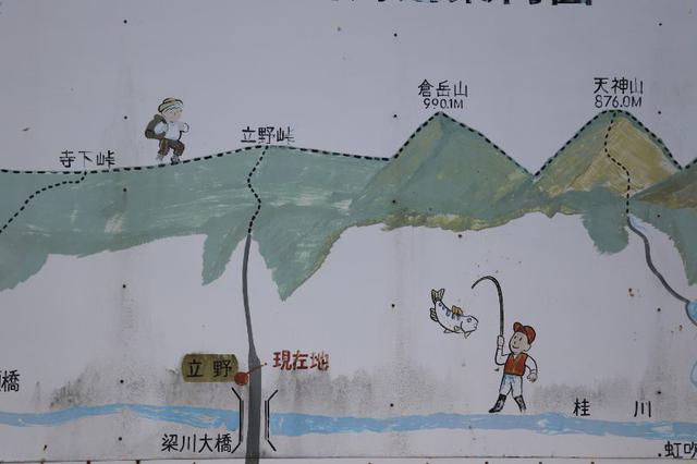 画像: 筆者撮影・梁川大橋の立て看板