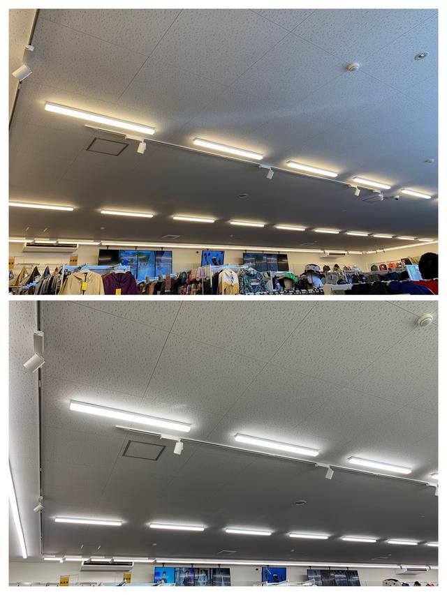 画像: 上:ワークマンプラス 下:ワークマン(画像:筆者撮影)