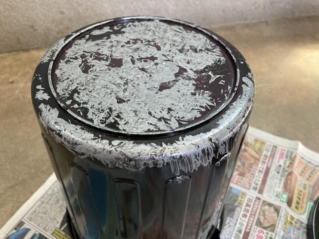 画像: 筆者撮影 手順3 何度も叩いていくと全体的にまばらに!