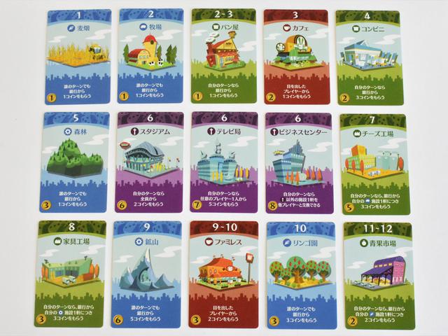 画像: 施設のカードは15種類 (筆者撮影)