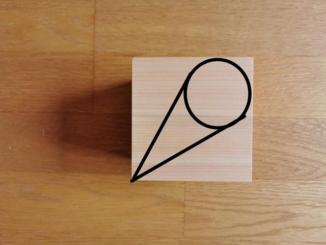 画像: ククサの図案2(上から見た図として) (筆者撮影)
