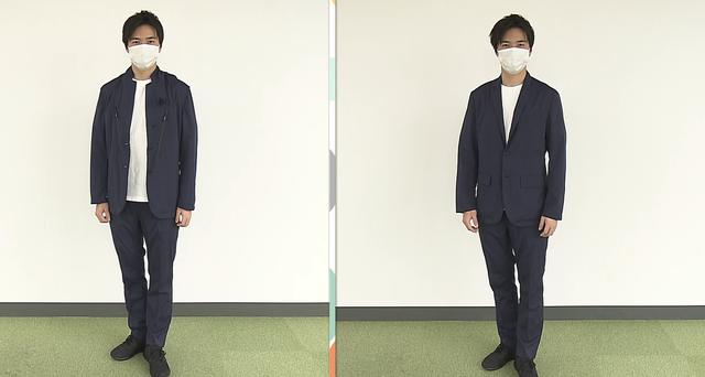 画像: 左はカジュアル、右はスーツ