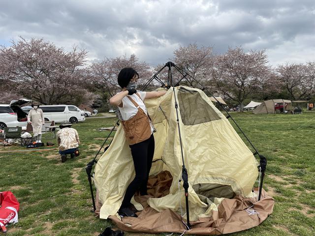 画像: 筆者撮影:「折りたたみ傘を開くだけ〜」くらいの感覚です!