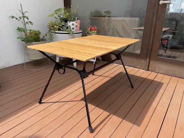 画像: 筆者撮影:キャナリーテーブルMサイズ(一番高くした状態)