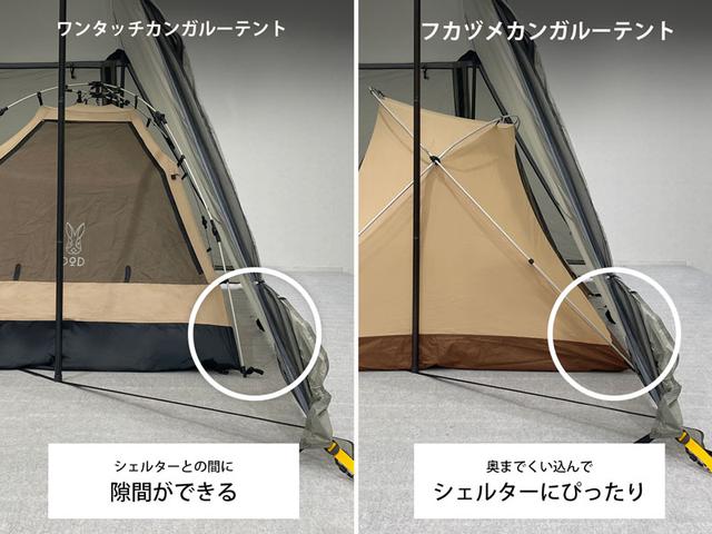 画像2: ぐいっと食い込みぴったりフィットする「フカヅメカンガルーテント」