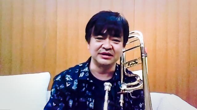 画像: トロンボーン奏者の田中宏史さん