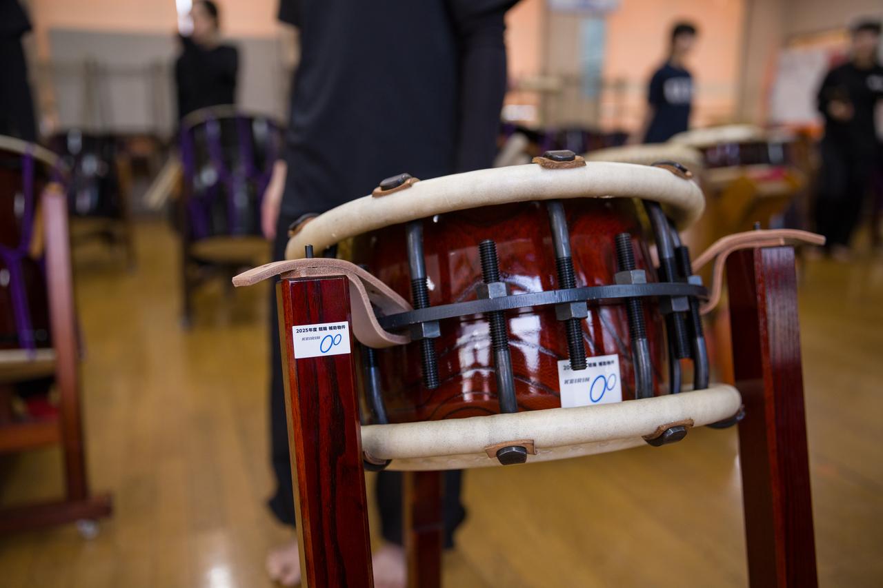 画像: 競輪とオートレースの補助事業を利用して購入された締太鼓