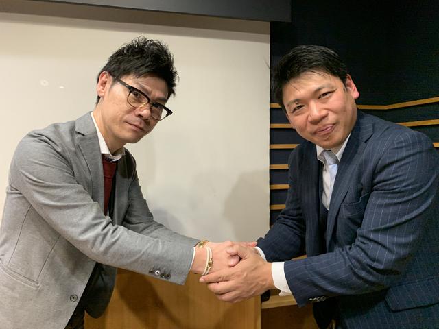 画像: ★谷さん&尾上さんは経営者つながり!ということで、かたーい握手。