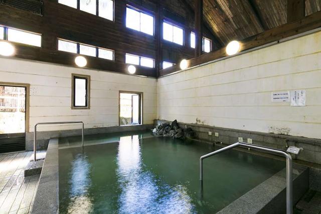 画像: 泉質はアルカリ性硫黄泉。湯量も豊富で、シャワーやカランも温泉水を使用しています