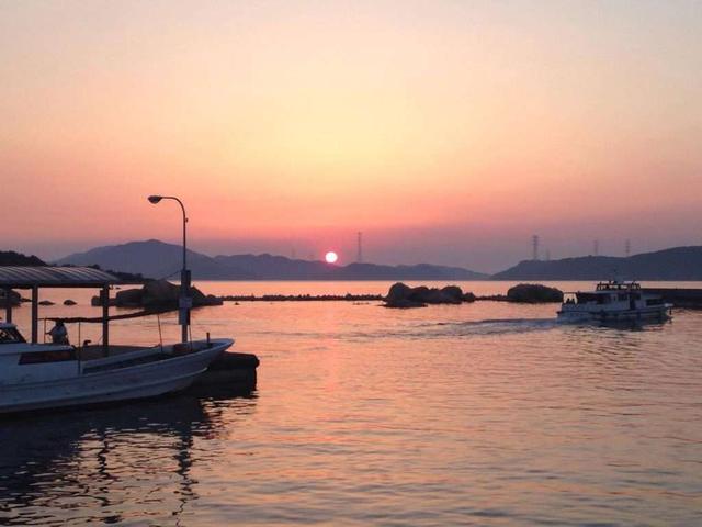 画像: 犬島の夕日