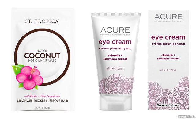 画像: 店頭には「St. Tropica」(左)、「Acure Organics」(右)など、オーガニック化粧品ブランドが並びます