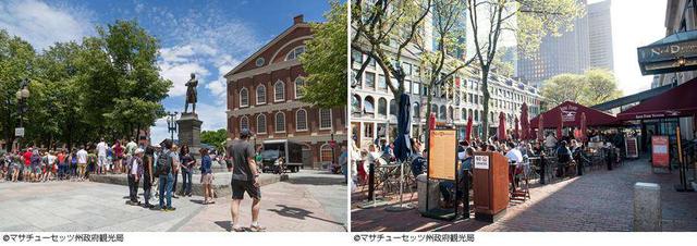 画像: 1713年に建設されたボストン最古の公共建築 「旧マサチューセッツ州会議事堂」へ
