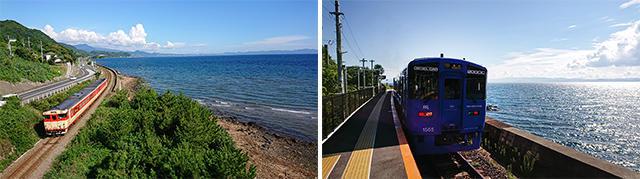 画像: ※画像 左:川棚町 小音琴郷付近⑦ 右:JR千綿駅 ホーム⑧