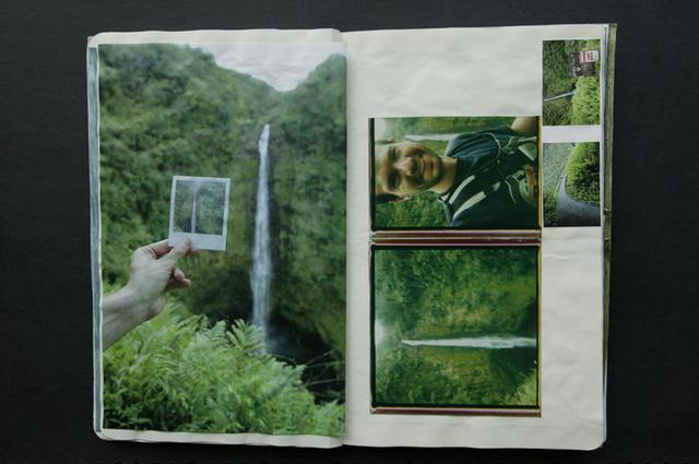 画像: イチャソさんの旅日記の1ページ。ポラロイドカメラの写真を写り込ませることで、個性的な写真に仕上がっている