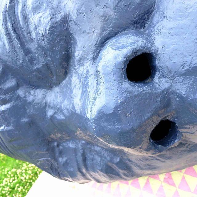 画像: 第25回UBEビエンナーレに出品された作品。さっそく鼻の穴を覗いてみると…。