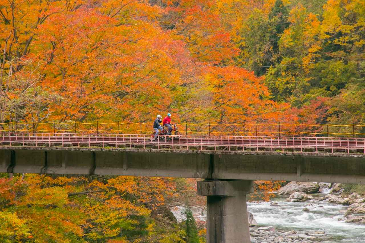 Photo 3: Cycling on railroad tracks?! "Rail Mountain Bike" (Gifu Prefecture)