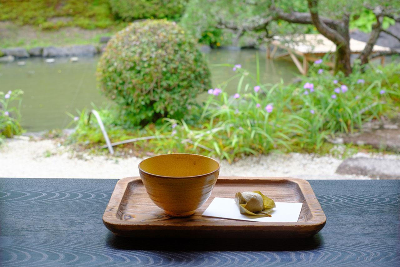 画像: 玄々斎を偲び、静かなひとときを抹茶とお茶菓子とともに