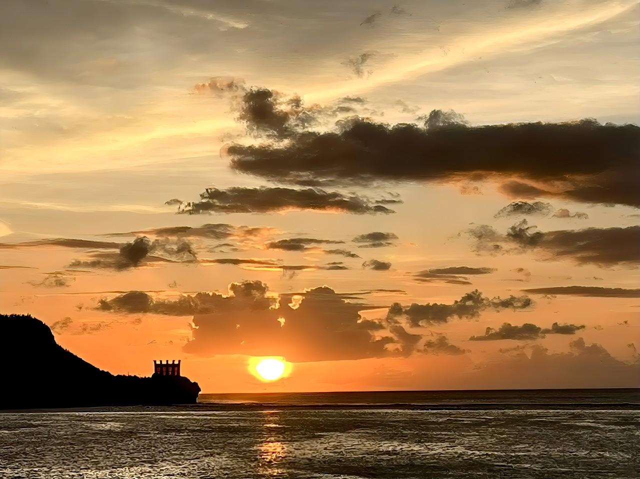 画像: フジタビーチのサンセット