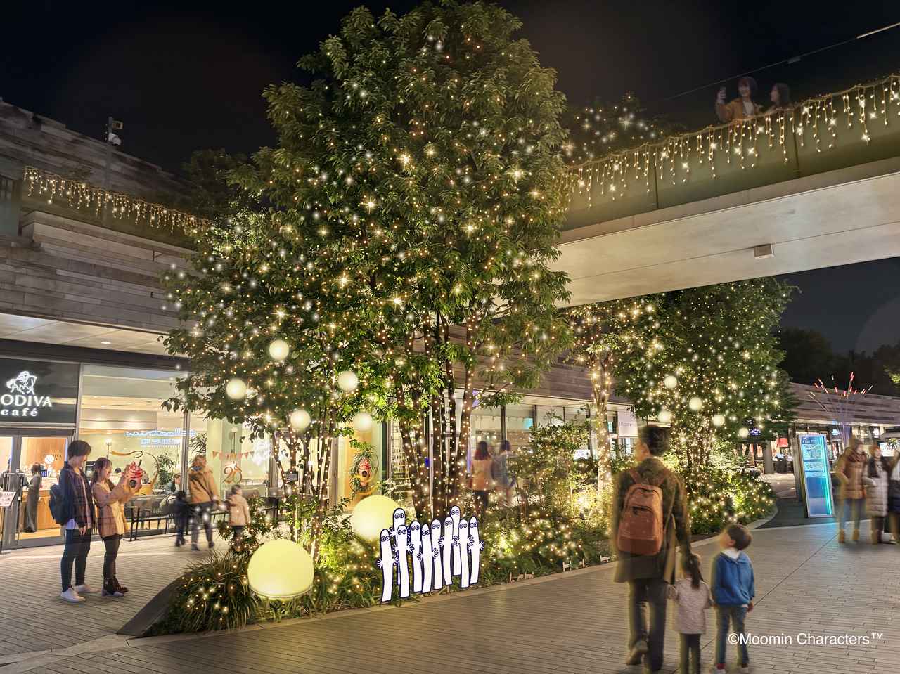 画像: リボンストリート イルミネーション・「ニョロニョロ発生スポット」