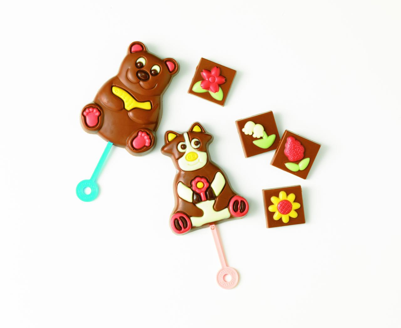 画像: ロイズポップチョコ・ロイズフラワーチョコ