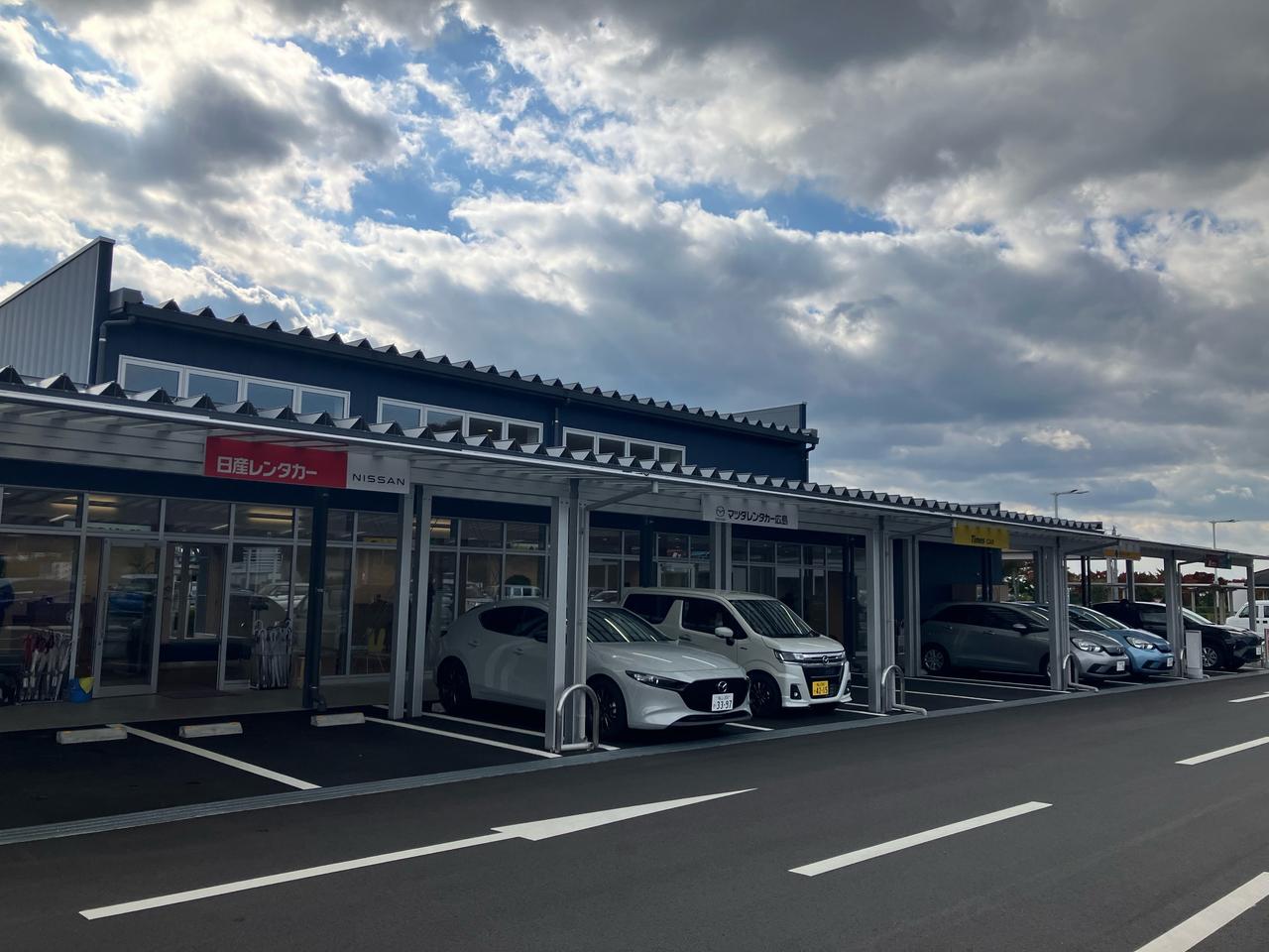 画像: 10:20 広島空港 到着。徒歩で直結の「RENT-A-CAR.Port のりんちゃい」から市内へGO！