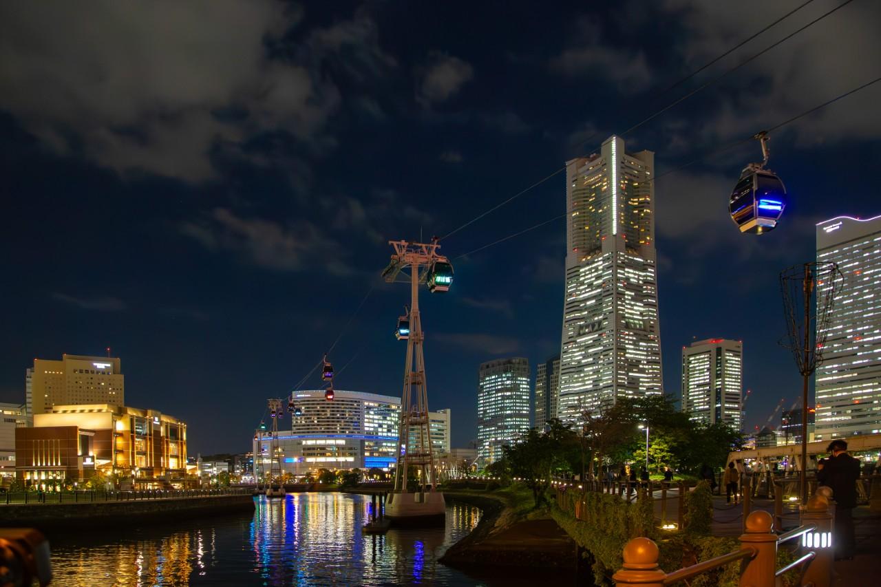 画像2: 「YOKOHAMA AIR CABIN」 夜景を眺めながら移動できるロープウェイ
