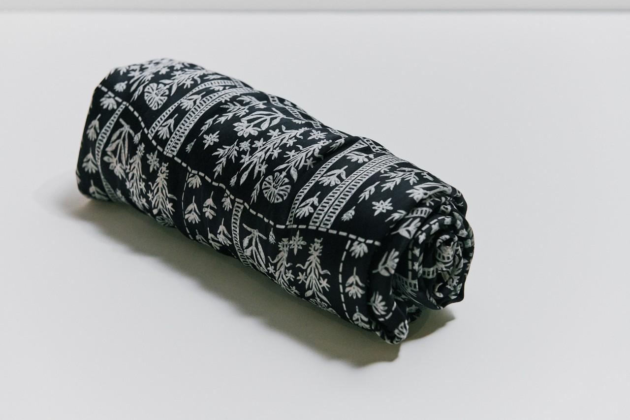 画像: 丸めることでここまで小さくなる