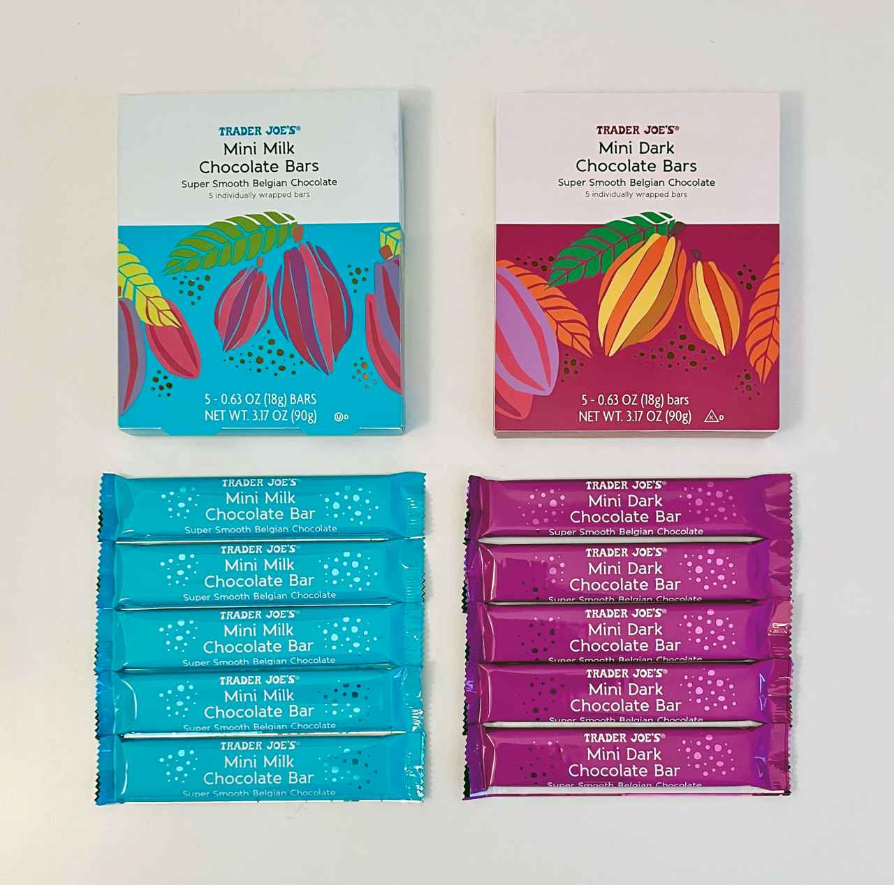 画像: Mini Milk & Mini Dark Chocolate Bars 2.49USD(日本円で約390円)