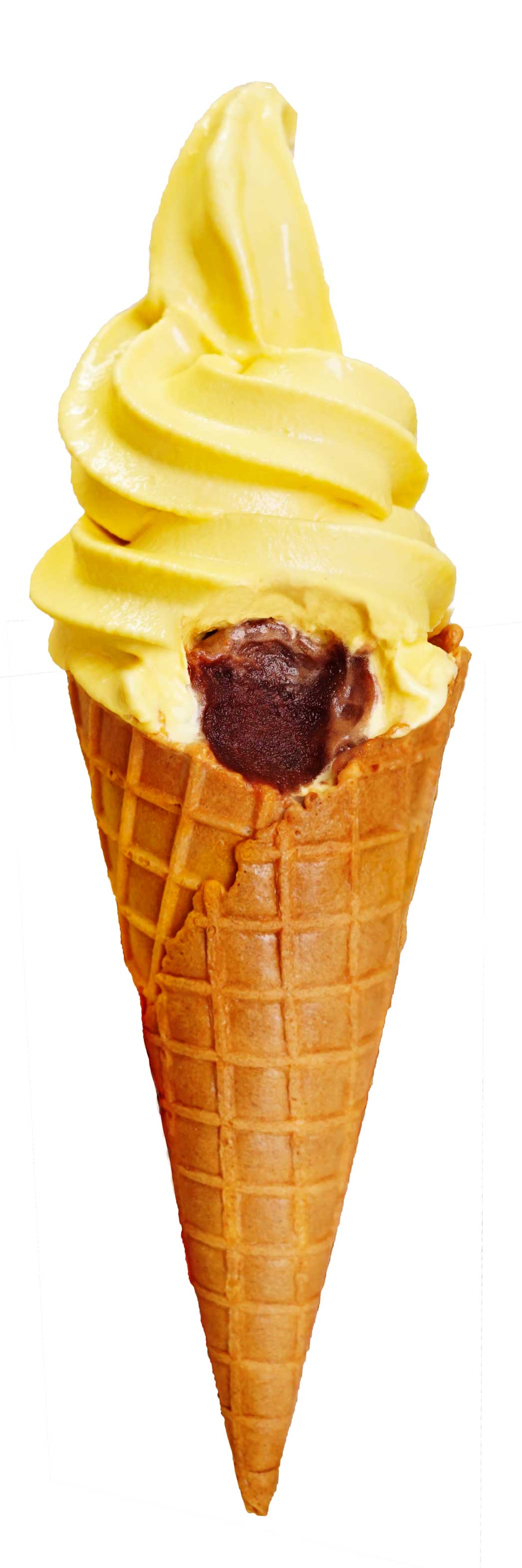 画像: 断面図イメージ。中には自家製小豆のこし餡がたっぷり