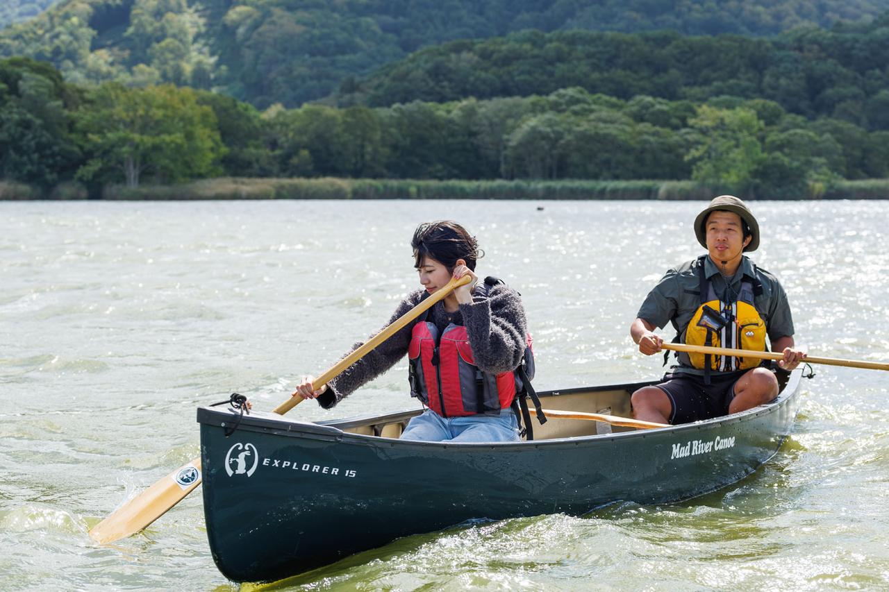 画像5: 〈七飯町〉 「イクサンダー大沼カヌーハウス」で、水上から駒ヶ岳を望む