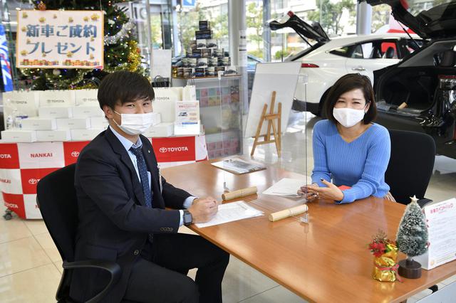 画像: お話を聞いたのはトヨタカローラ南海 住吉店 アドバイザーの城さんです。