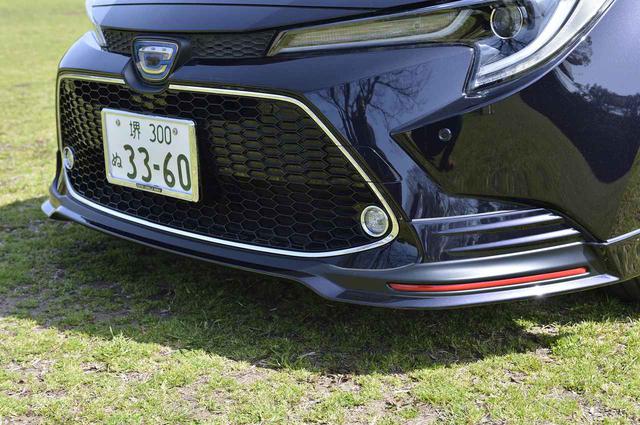 画像: フロントスポイラー。オリジナルより約14mm車高が落ちています。