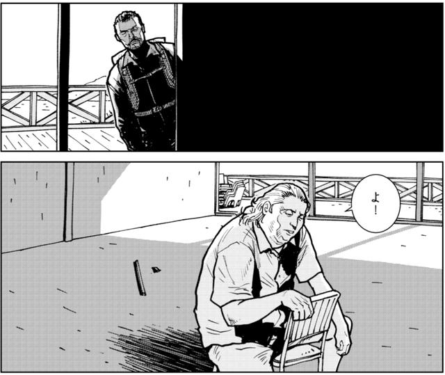 画像1: オトナなら去る者は追わず。だけど寂しさを感じてしまう?
〜東本昌平先生『雨はこれから』第54話「乱チキ保安官テラス」より