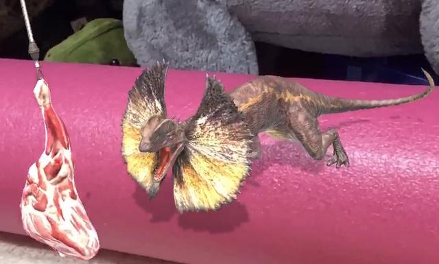 画像: ディロフォサウルスにご飯をあげれます