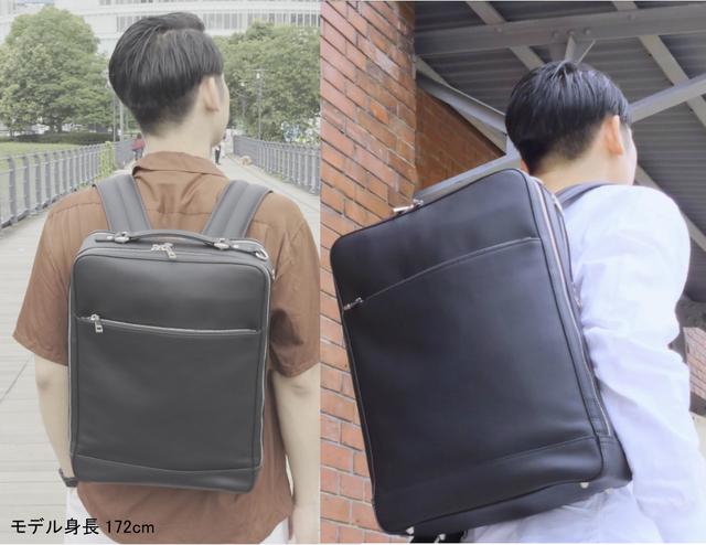 画像2: 創業130年の老舗鞄メーカーより「メンテナンスフリー牛革バックパック」が新登場